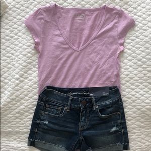 Lily Pulitzer Top and American Eagle Shorts